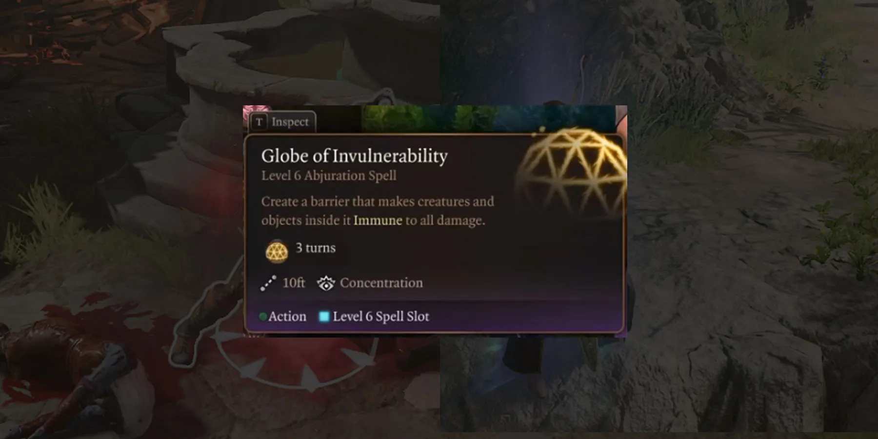 Baldur’s Gate 3のGlobe of Invulnerability（無敵のグローブ）