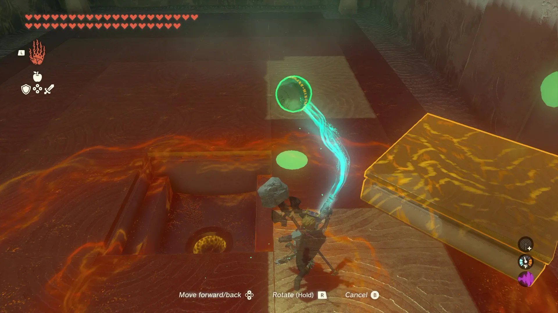 Линк открывает секретное сокровище святилища Кёкугон в игре The Legend of Zelda: слёзы королевства
