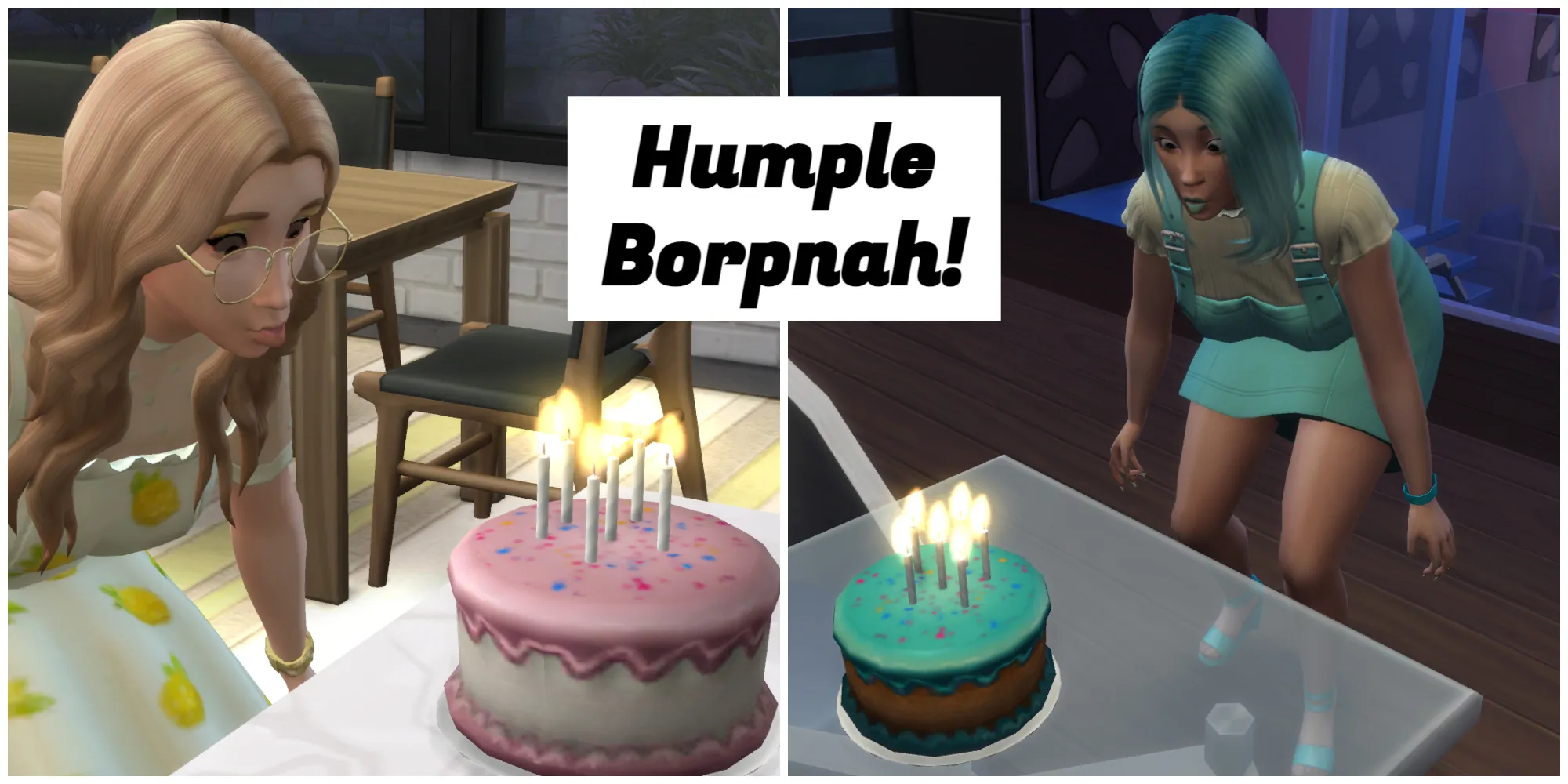 I Sims cantano Humple Borpnah in Simlish per i loro compleanni