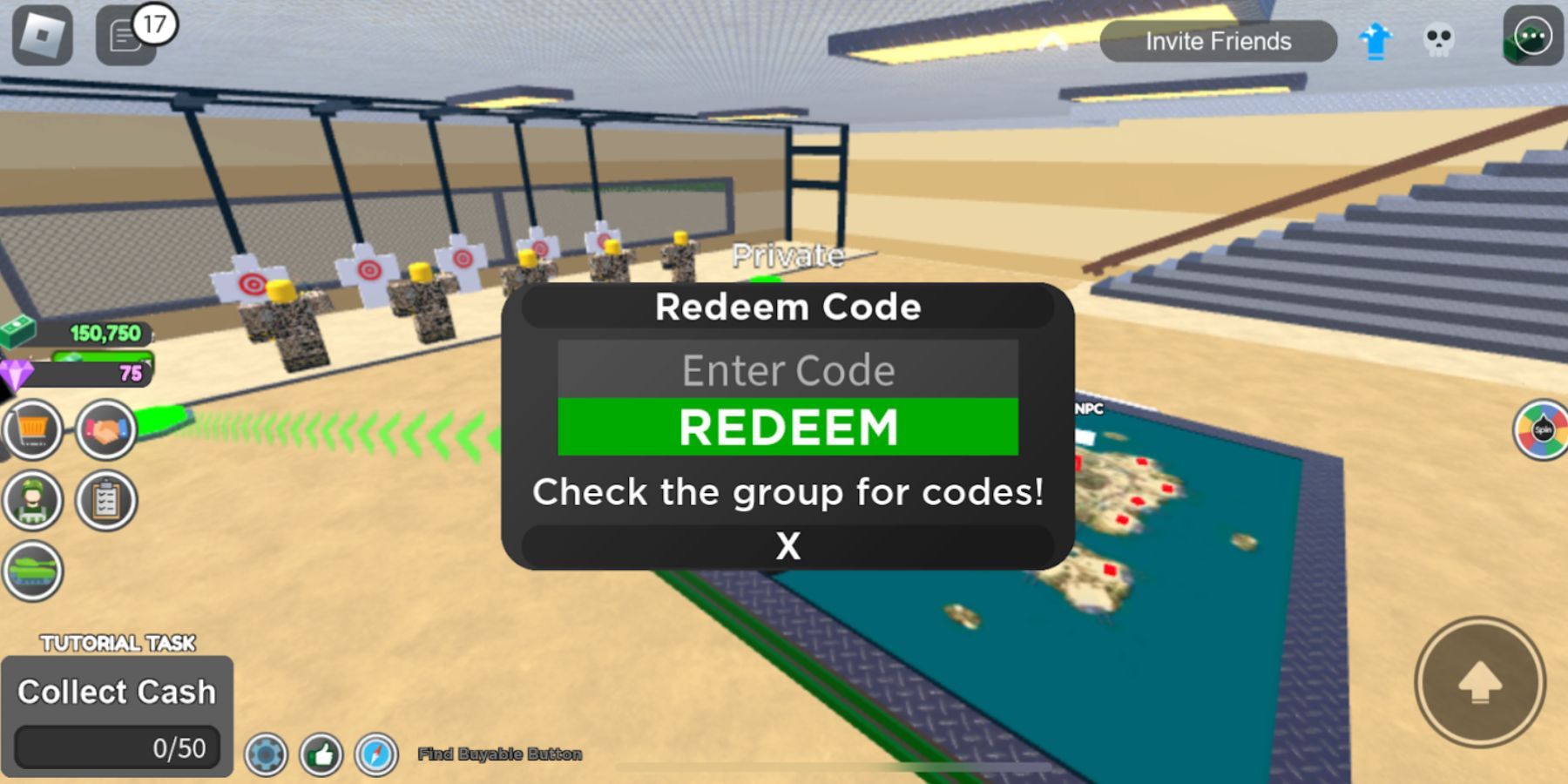 Коды для игры Roblox Military Tycoon