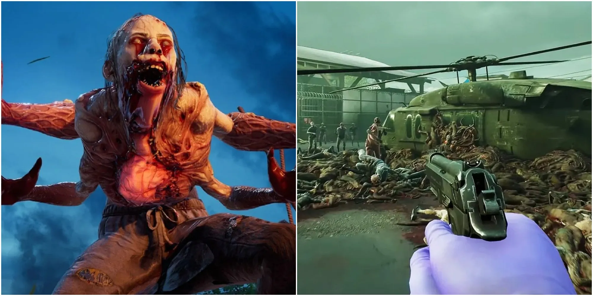 Back 4 Blood nemico (sinistra) e gameplay (destra)