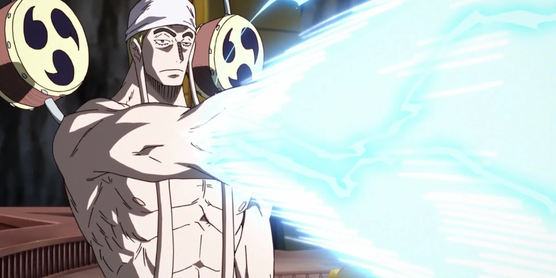 Enel Colpisce Luffy con il Fulmine in One Piece