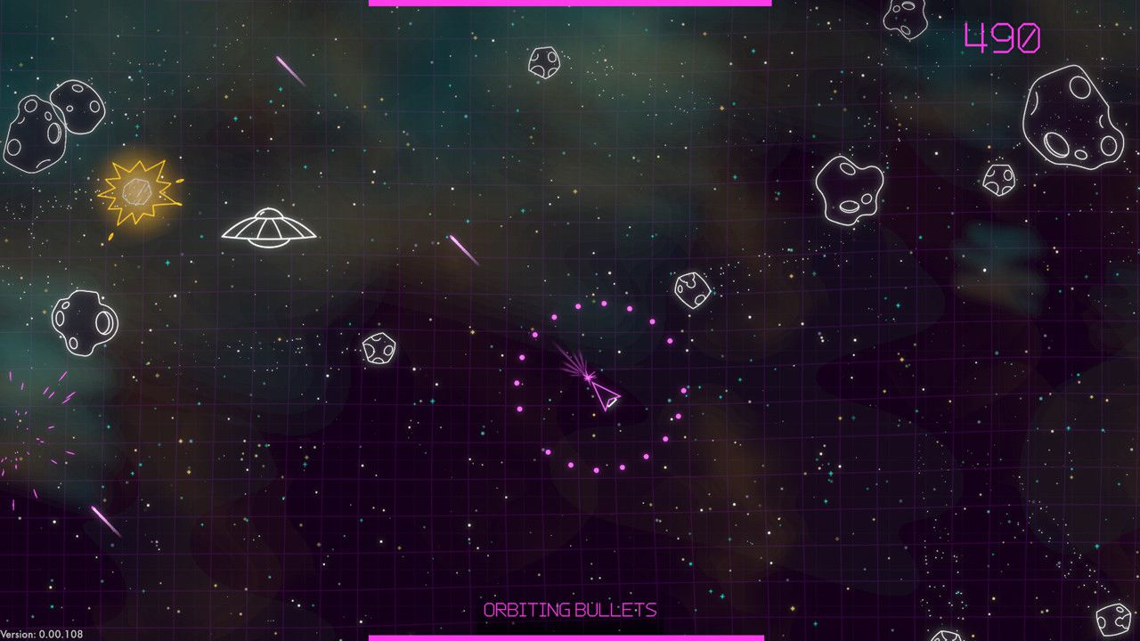 Снимок экрана из Asteroids Recharged