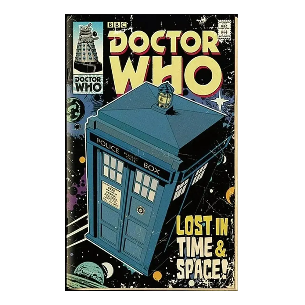 ドクター・フーのプリントとポスター ターディスが時間と空間の中で迷子 コミックブック