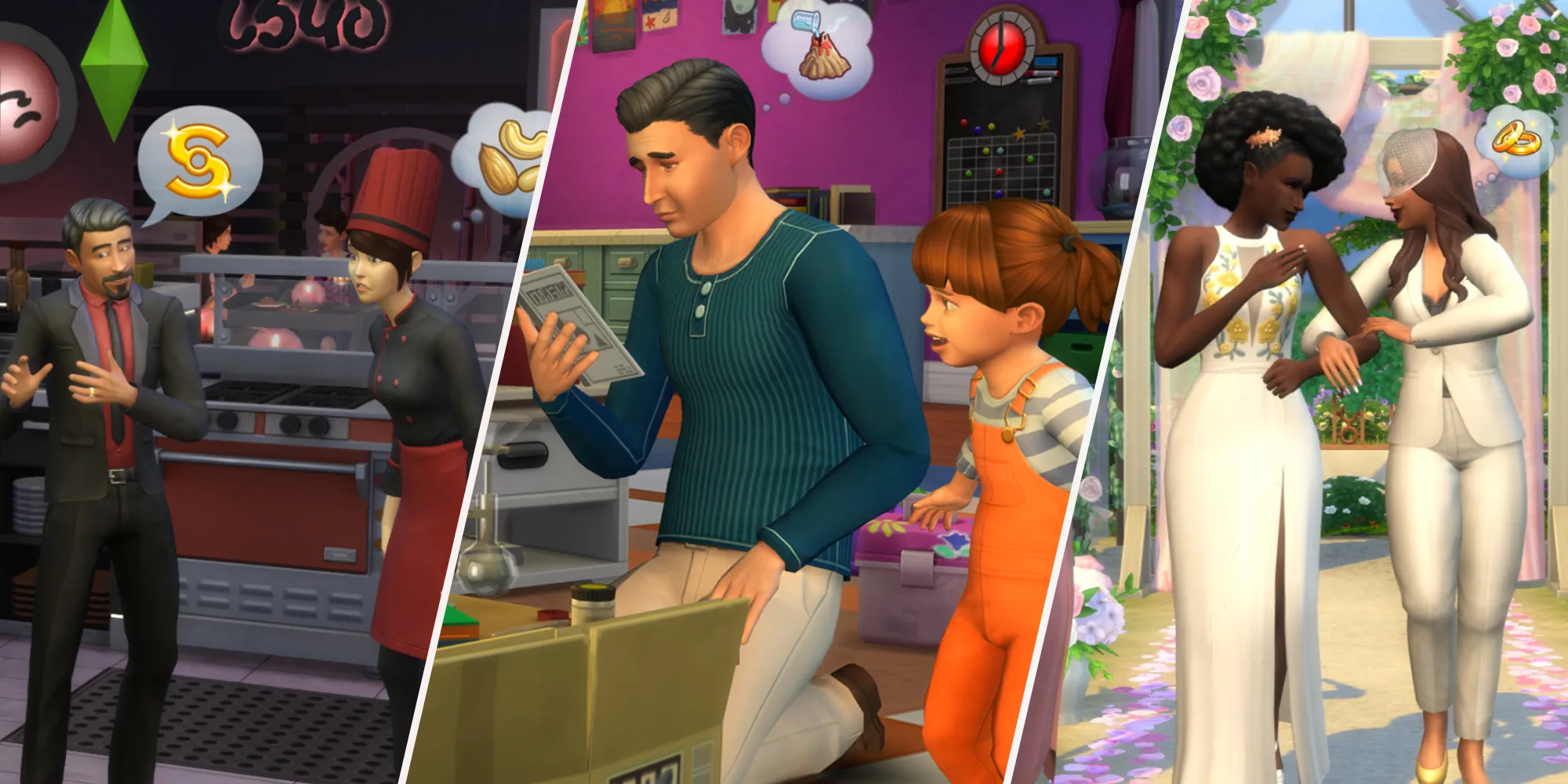 Packs de jeu des Sims 4 Aller au Restaurant Être parents Histoires de vie