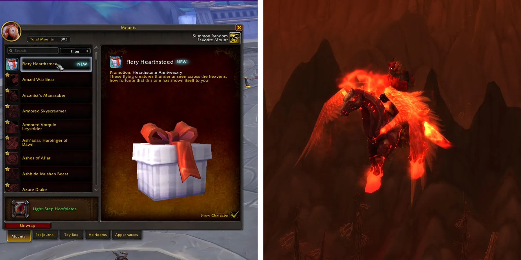 Monte Fiery Hearthsteed in World of Warcraft