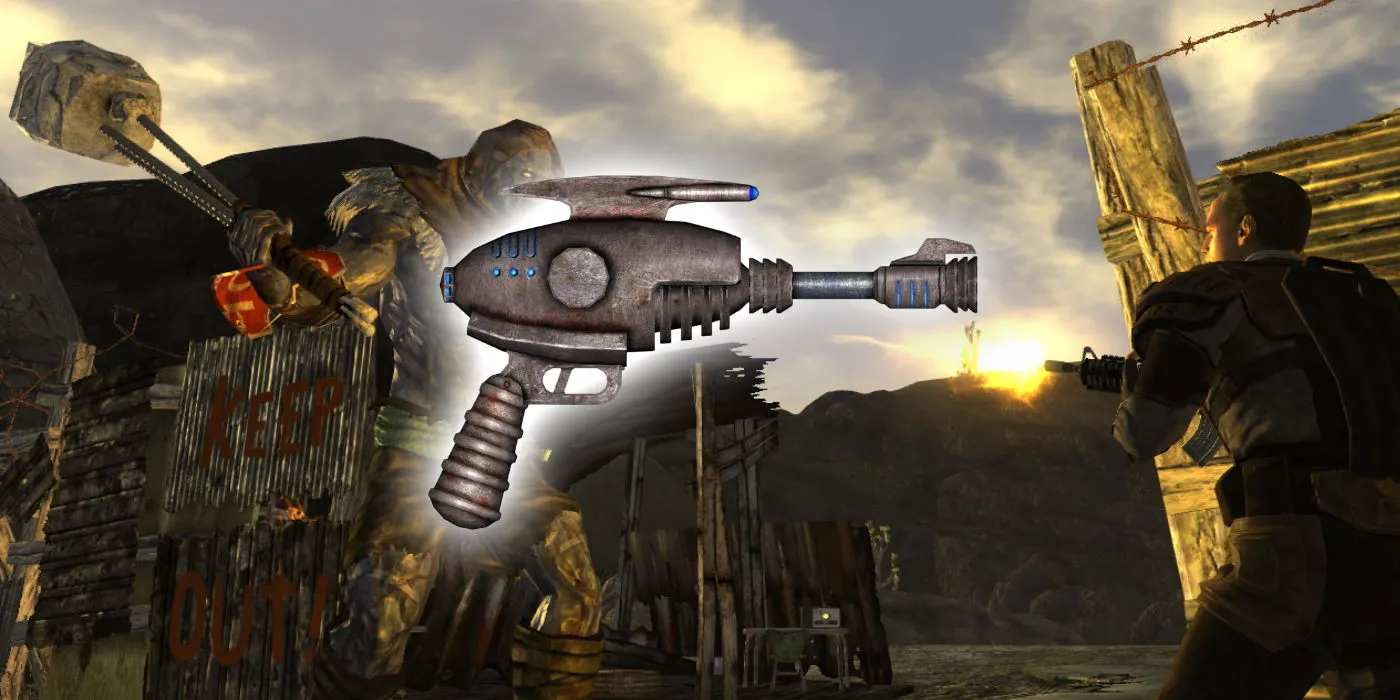 Fallout New Vegas - Лучшие Энергетическое Оружие - Инопланетный Бластер