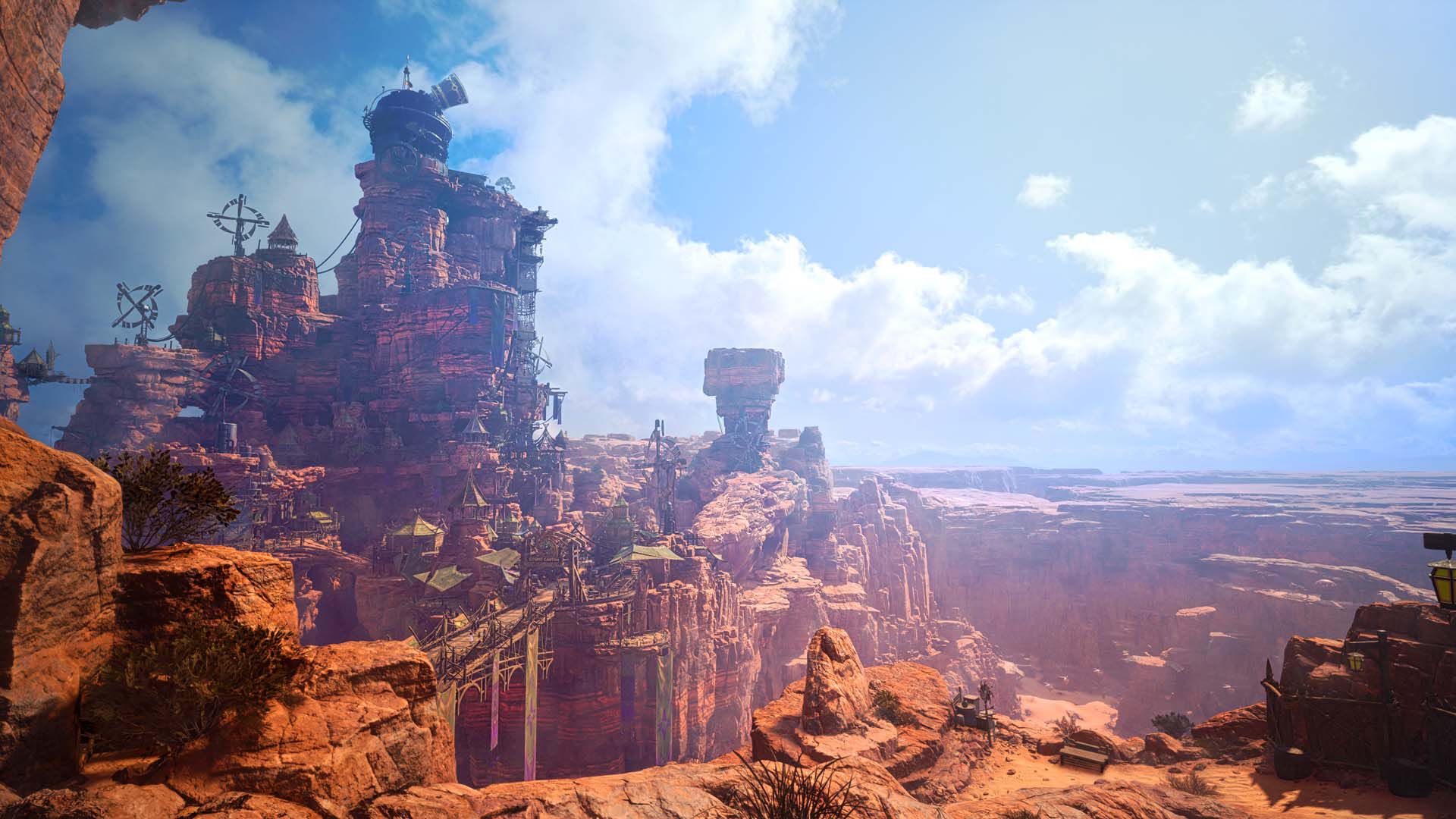 Изображение: Невероятно детализированный каньонный пейзаж в Final Fantasy 7 Rebirth