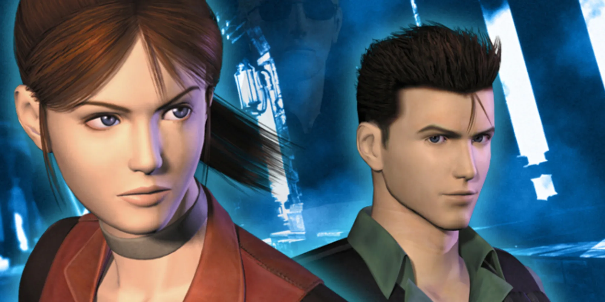 Illustration promotionnelle présentant Claire et Chris dans Resident Evil Code Veronica