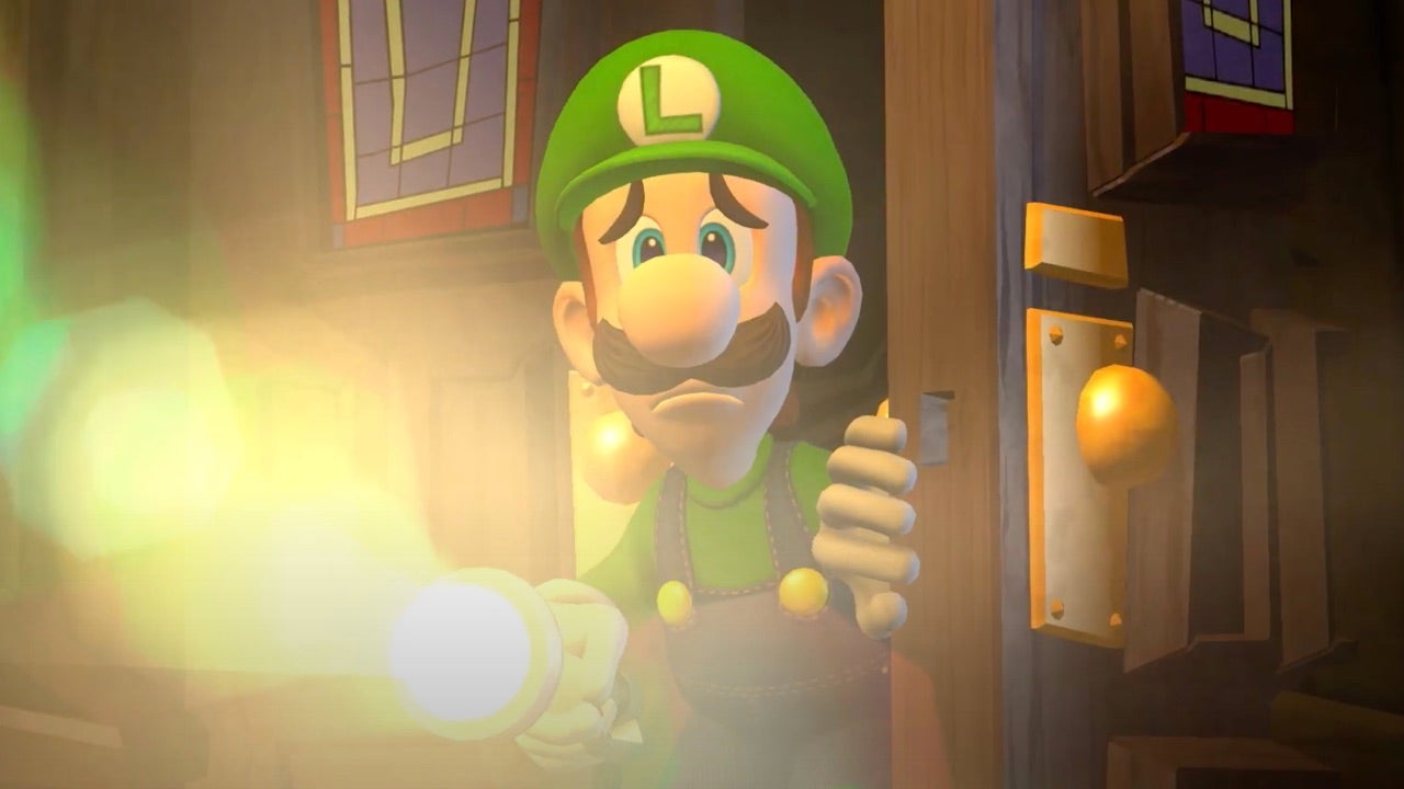 Un Luigi spaventato illumina il gioco.