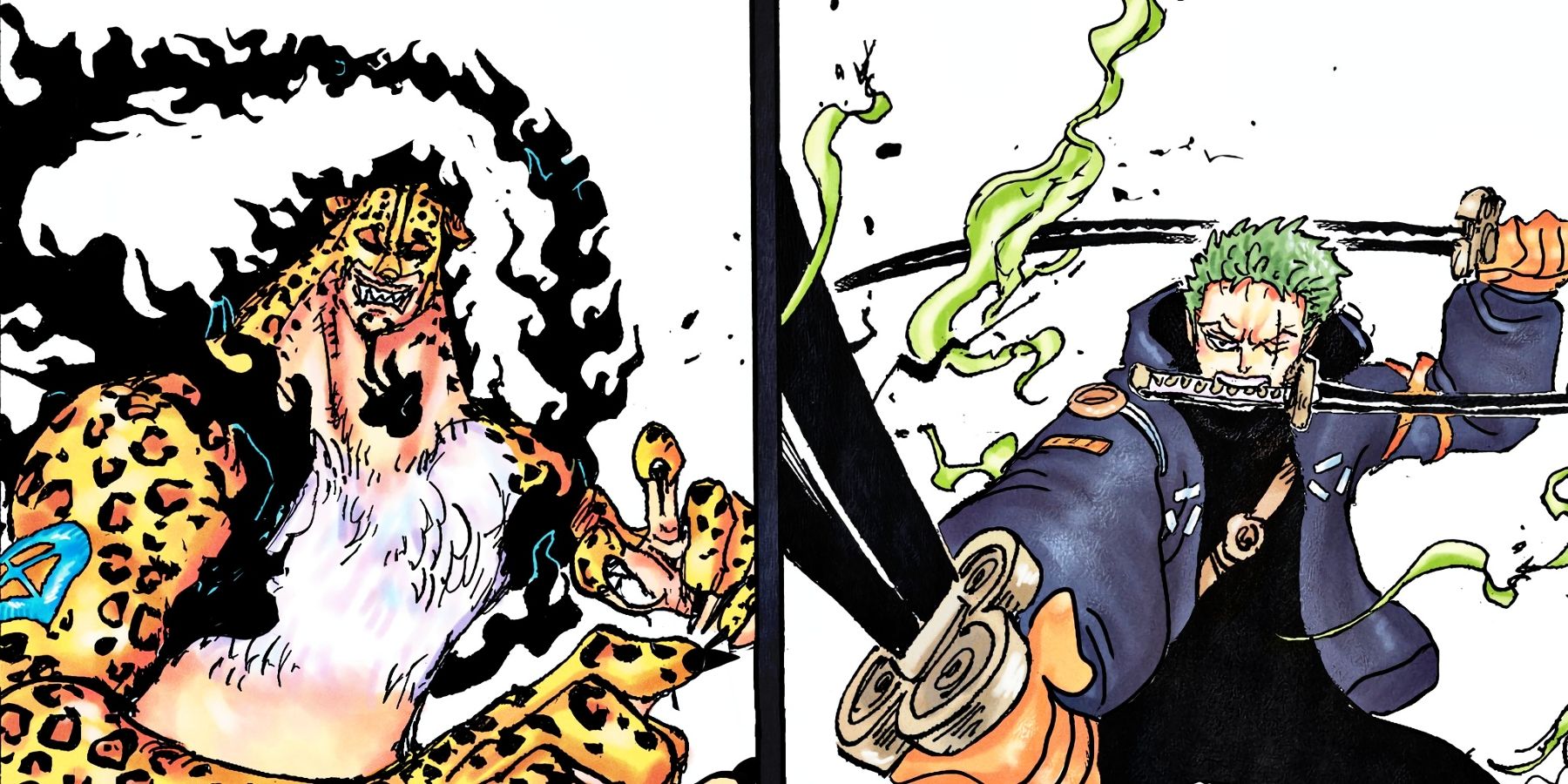 King of Hell Zoro Vs Lucci One Piece