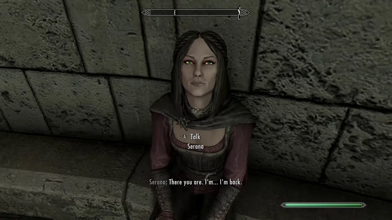 Serana retornou de sua cura em Skyrim