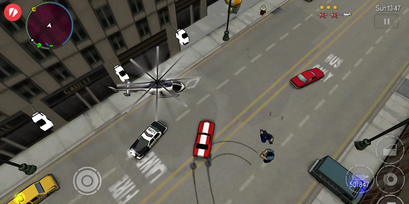 Уклонение от полиции в Grand Theft Auto: Chinatown Wars