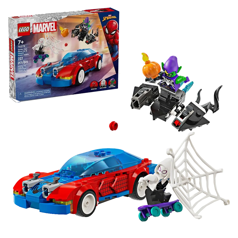 Набор Marvel LEGO Spider-Man Гоночная машина & Веном Зеленый Гоблин на 2024 год