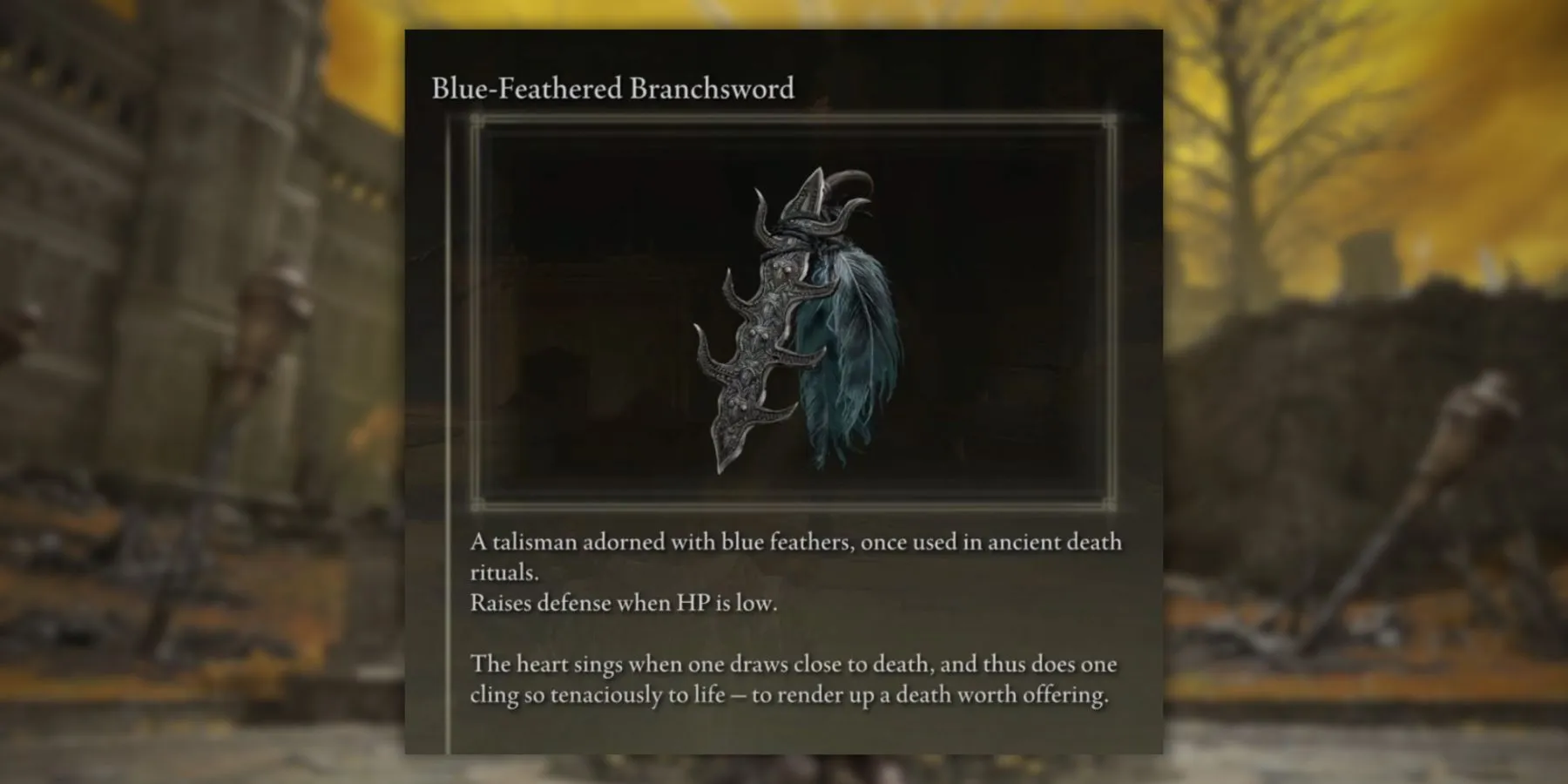 Blue Feathered Branchesword in Elden Ring