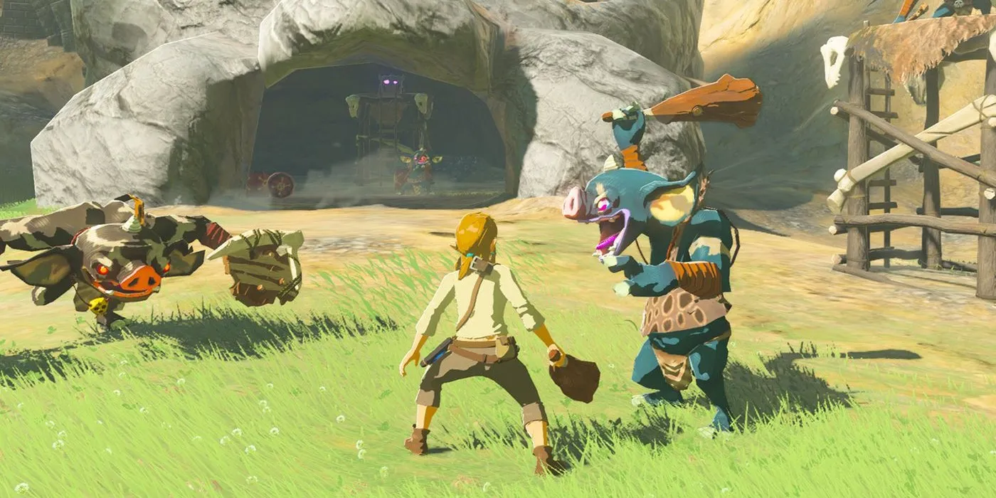 Link fighting in enemy camp