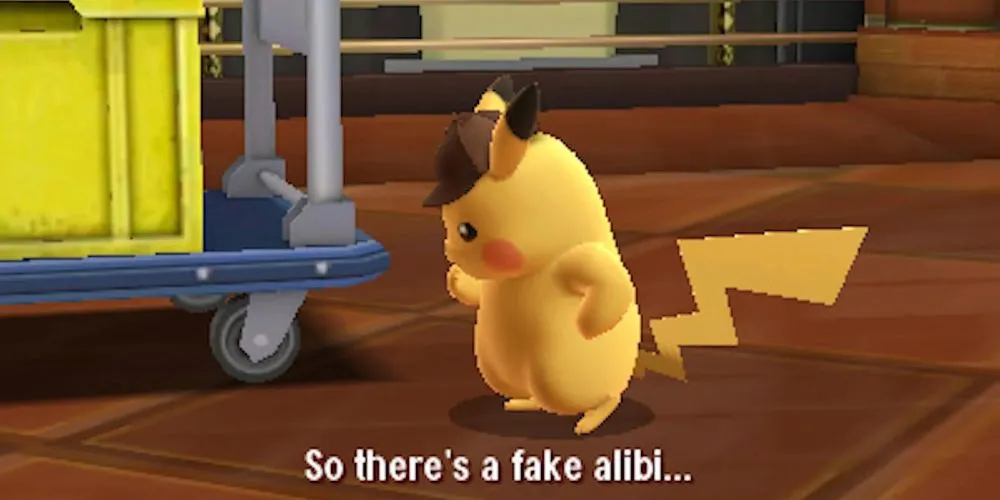 Screenshot di gameplay da Detective Pikachu