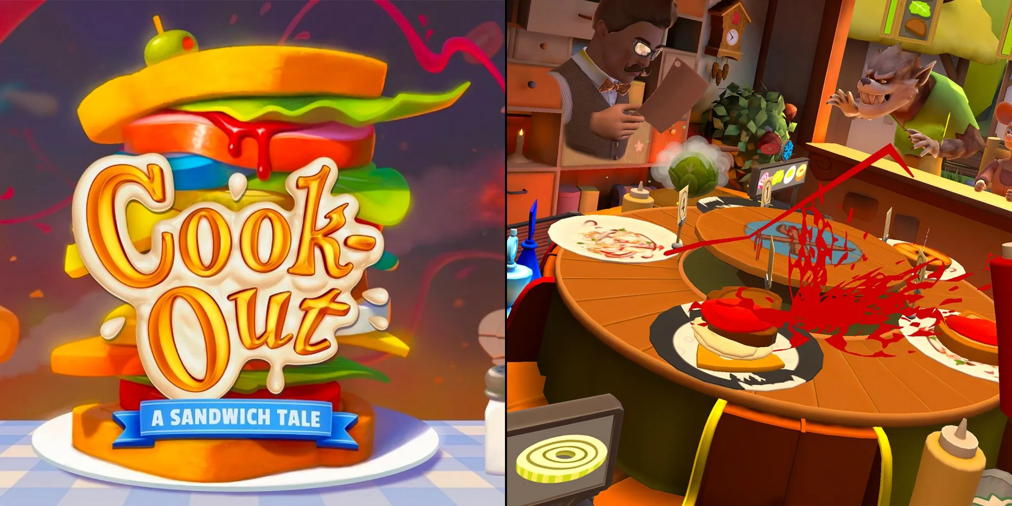 Logo et Gameplay de Cook-Out