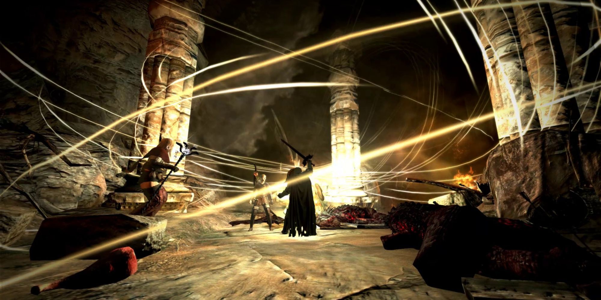 Un joueur lançant un sort dans Dragon's Dogma: Dark Arisen
