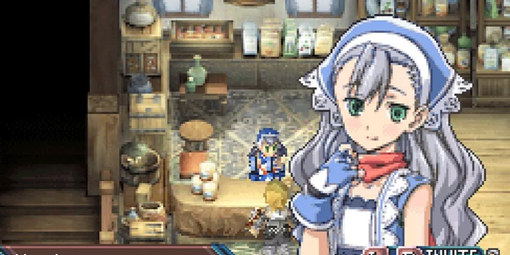Karina attending to the player in Rune Factory 3