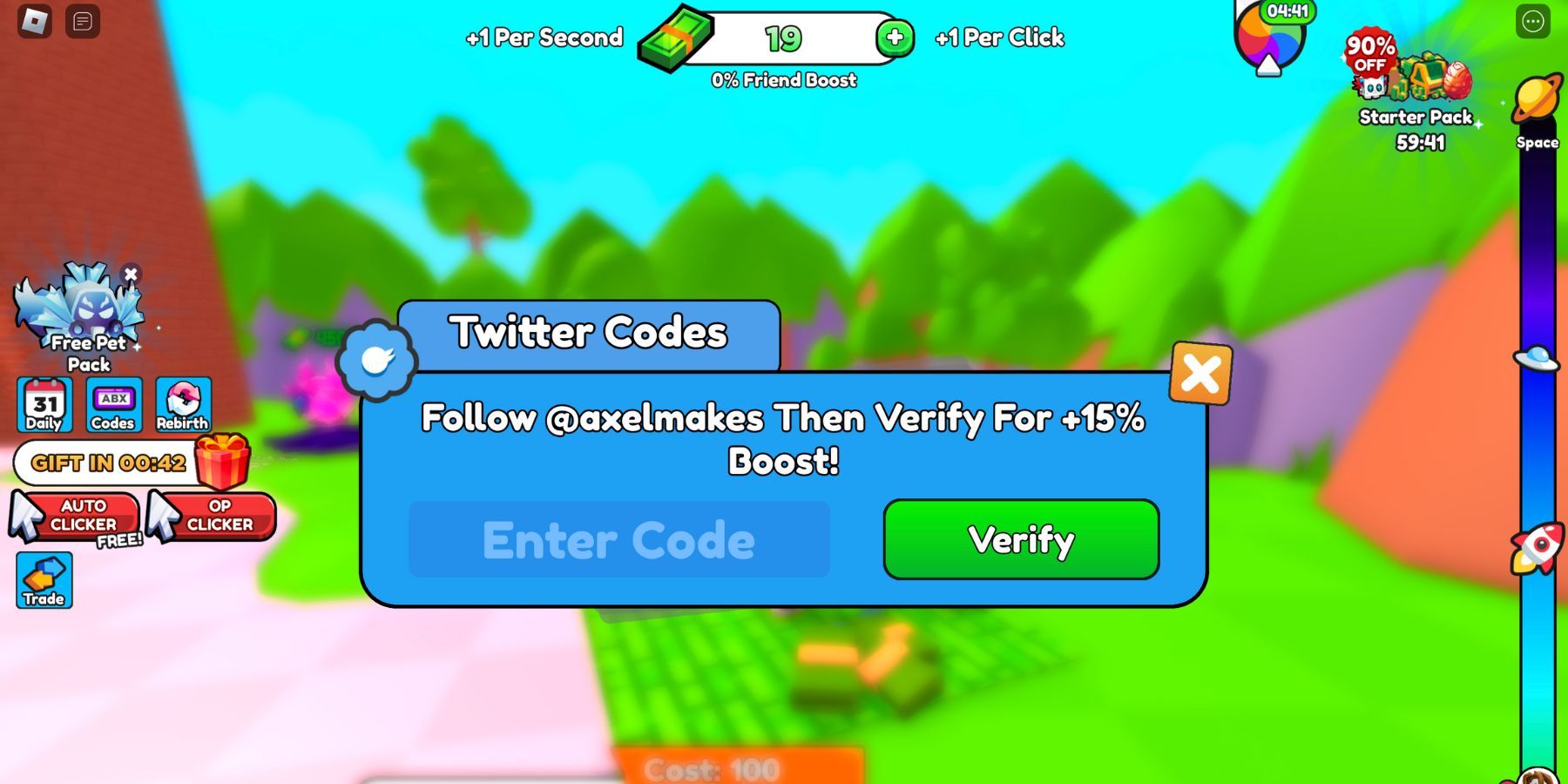 Get Richer Every Click: the Codes button