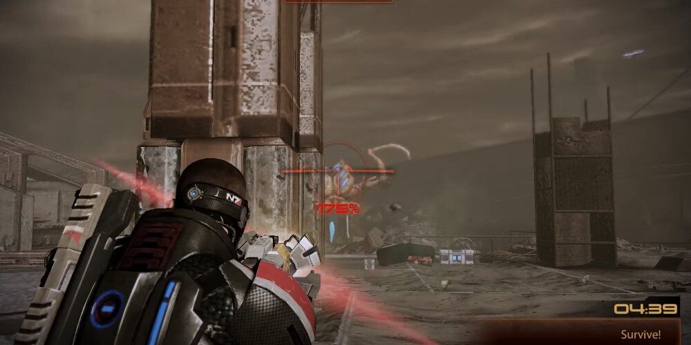 Shepard disparando al Thresher Maw
