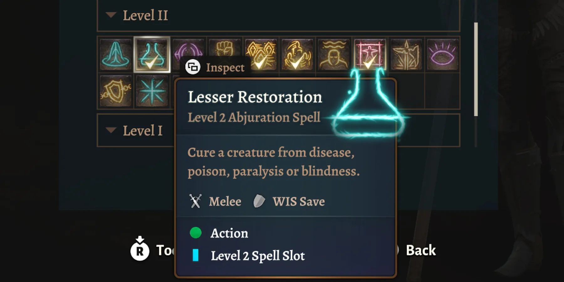 The Lesser Restoration Spell