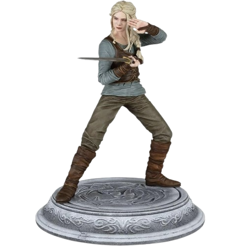 La figura di Ciri di The Witcher Netflix con una spada in mano