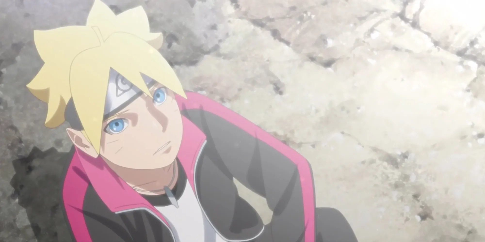 Boruto - Still Frame Of Boruto Looking Toward The Light Above Him From Opening 7 - Starting And Growingj
