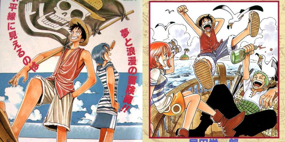 Romance Dawn V2 Cover vs. One Piece Volume 1 Cover.-1