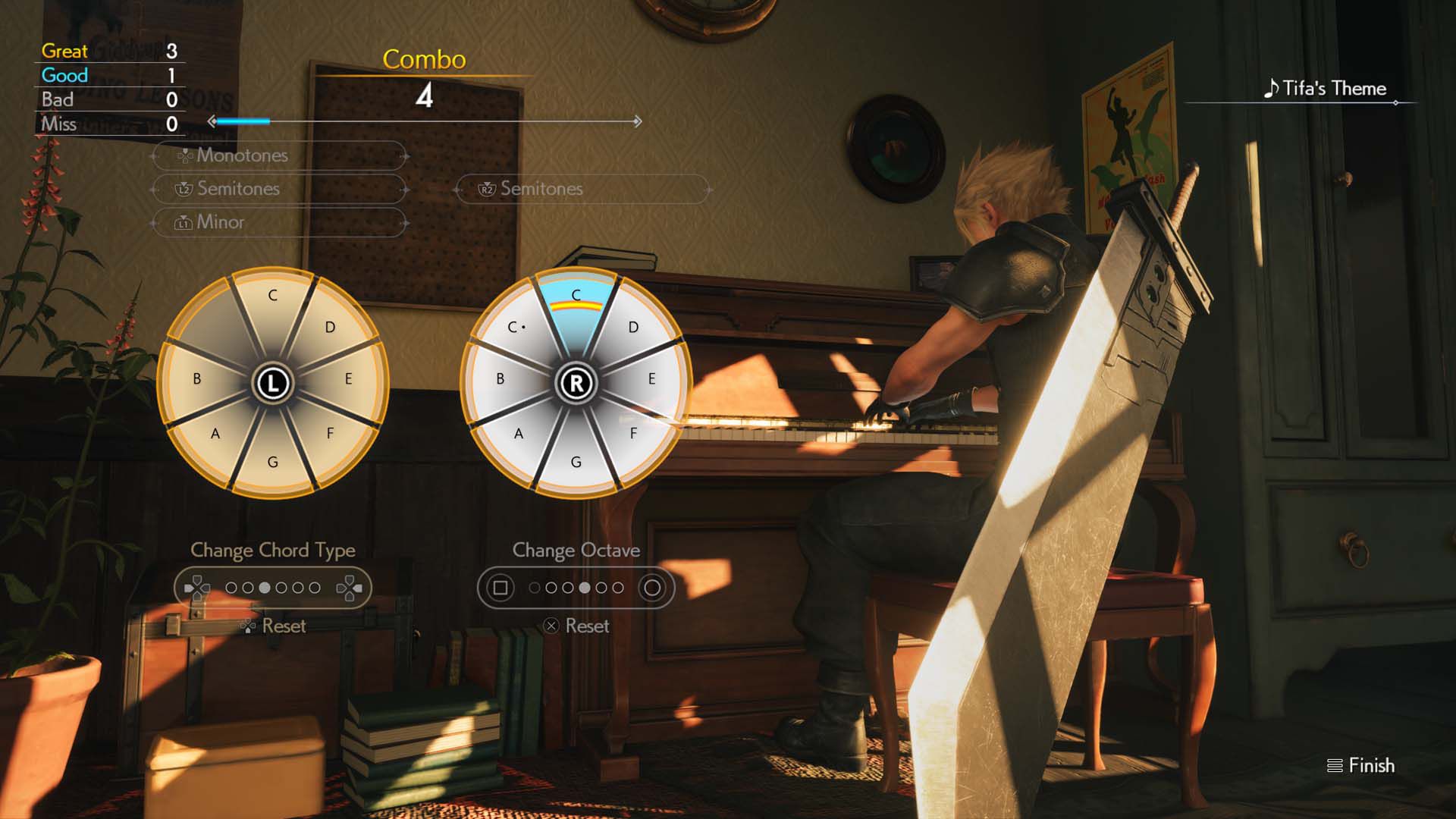 Клауд играет на пианино в Final Fantasy 7 Rebirth