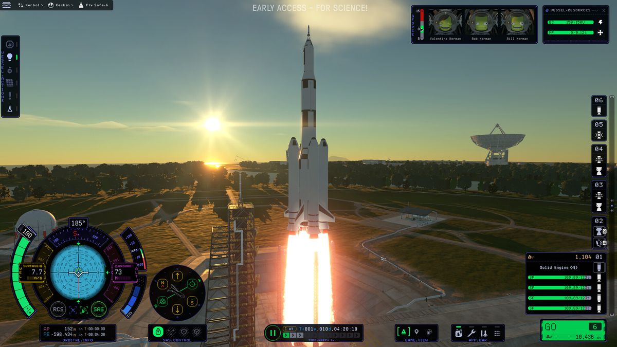 foguete decolando em Kerbal Space Program 2