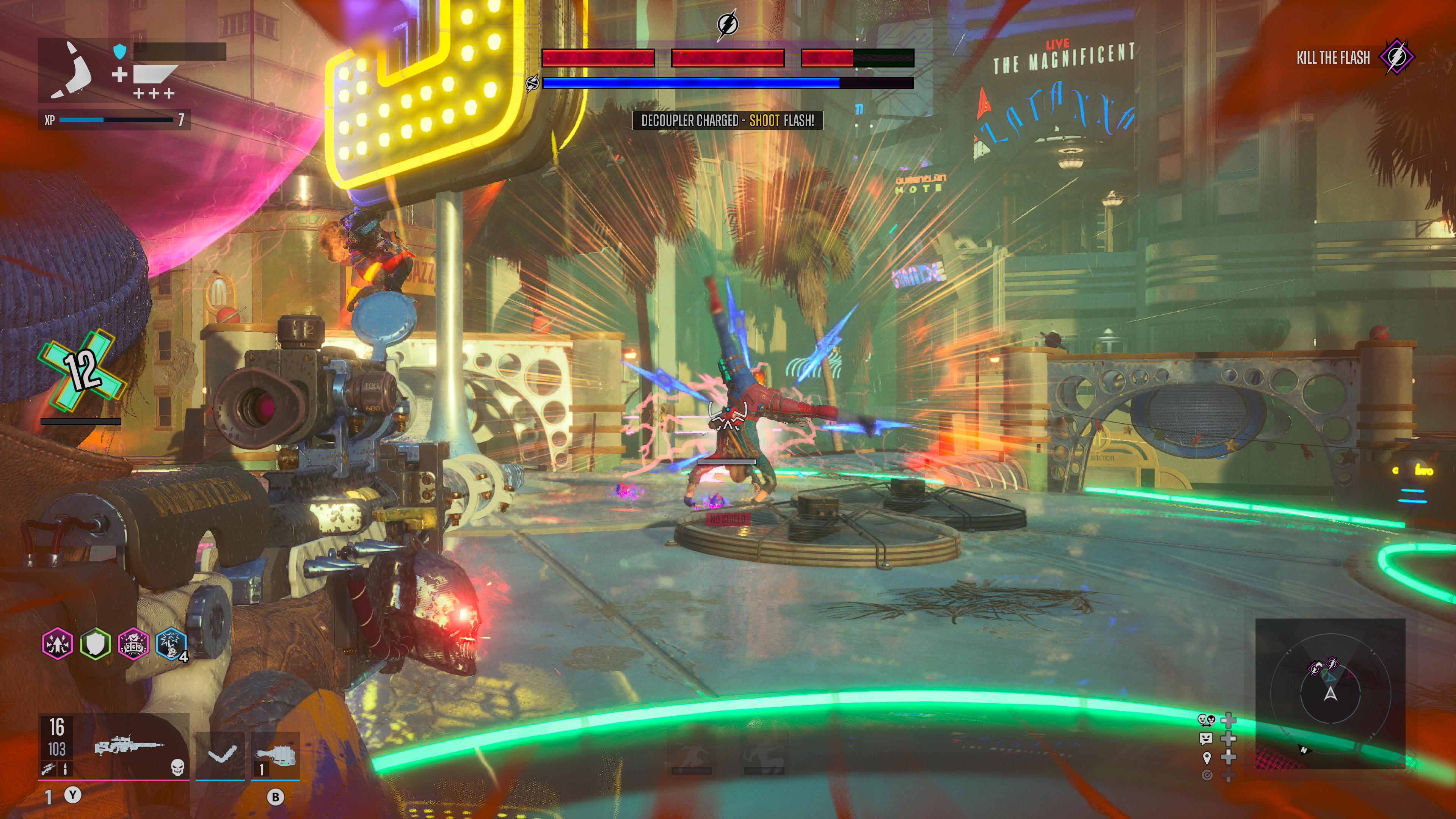Screenshot: Combattimento contro Flash