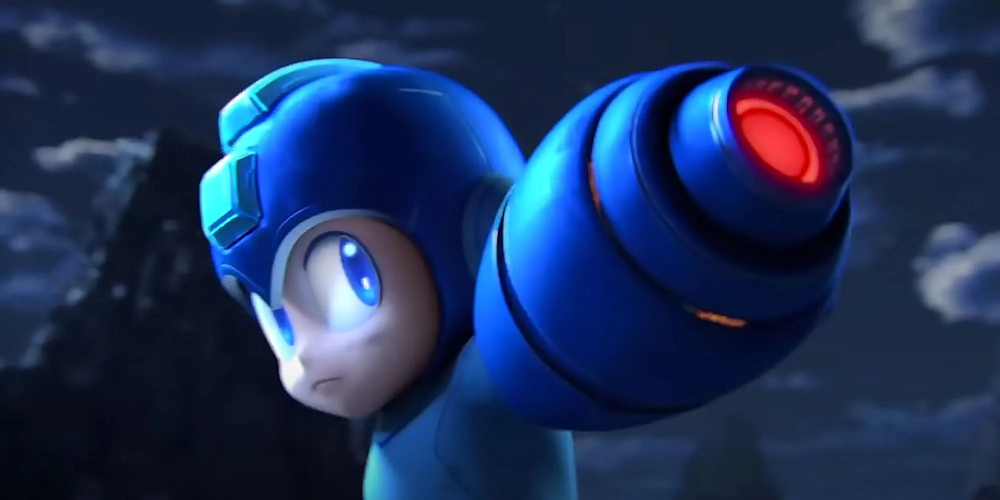 The Mega Buster sostenido por Mega Man