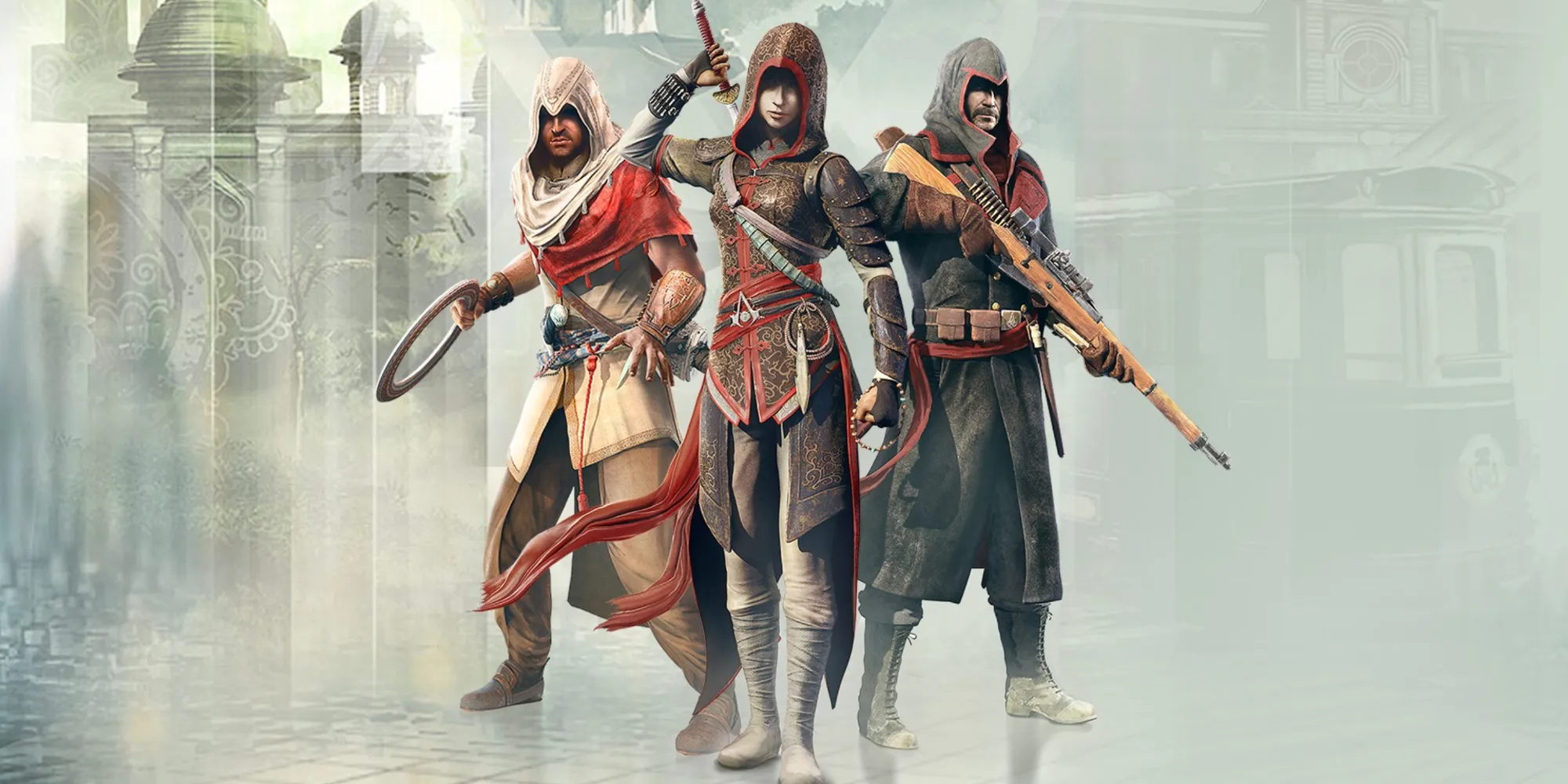 Arte promozionale con personaggi in Assassin’s Creed Chronicles