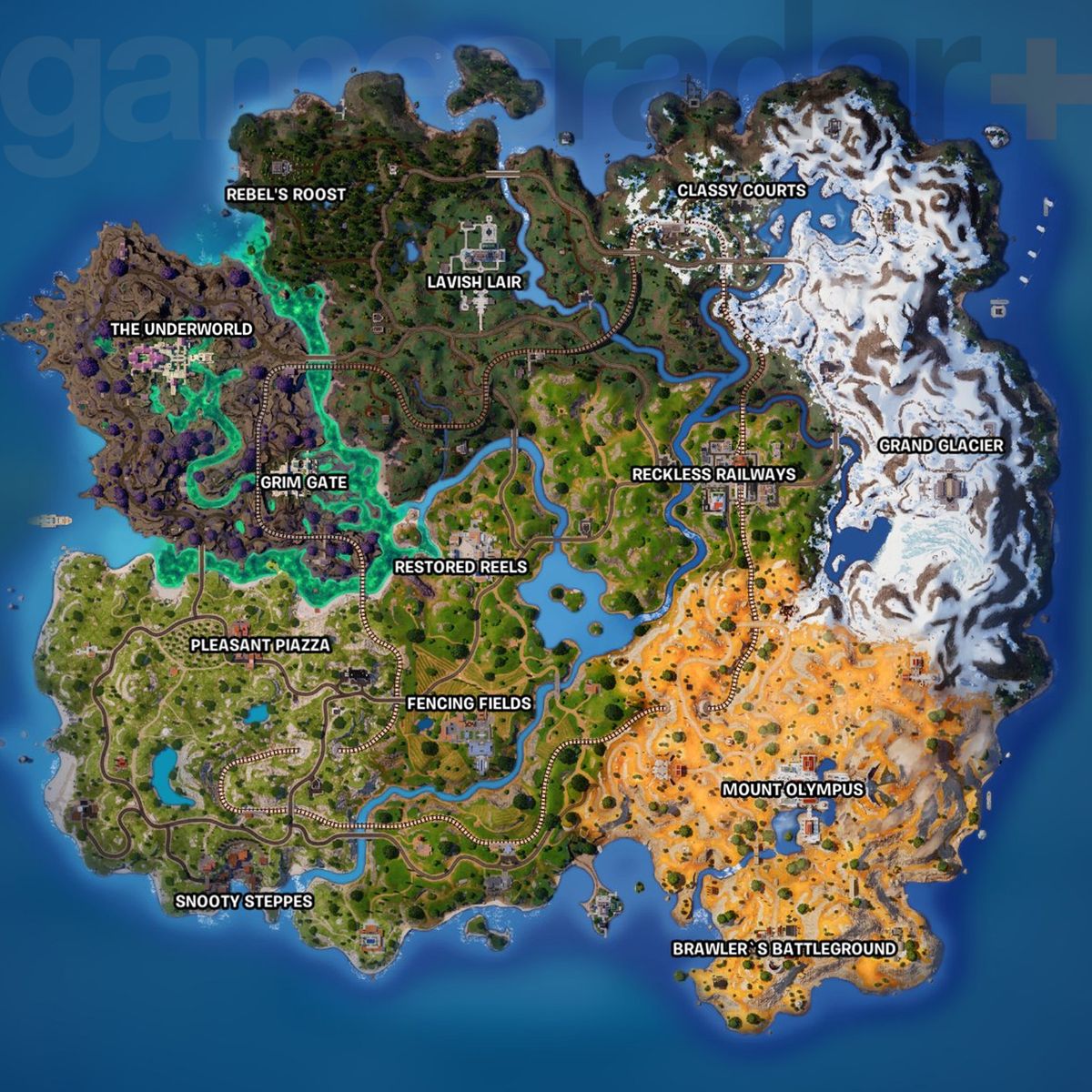 Cambios en el mapa de Fortnite para la Temporada 2 Capítulo 5