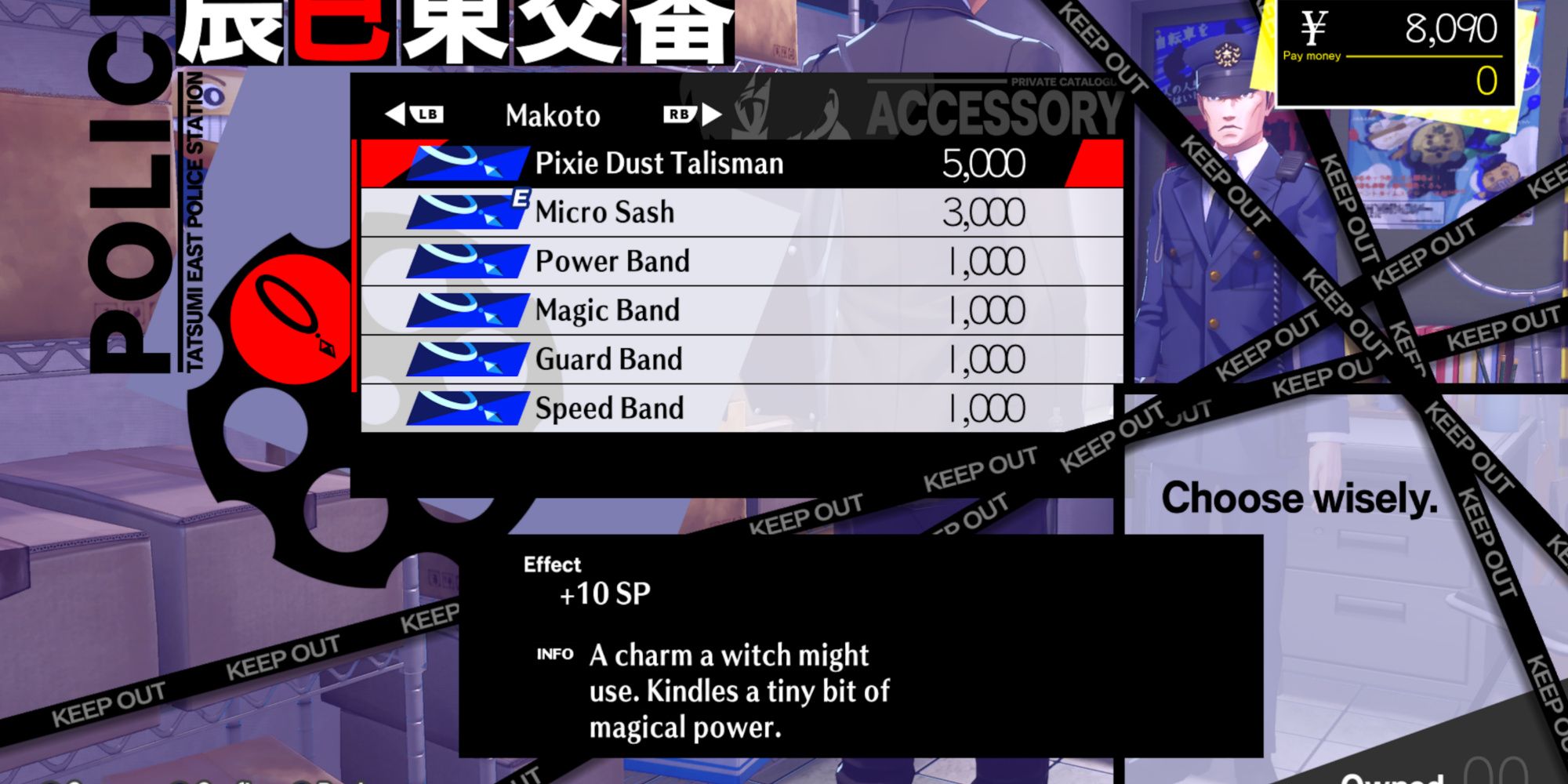 Pixie Dust Talisman accessory in Persona 3 Reload