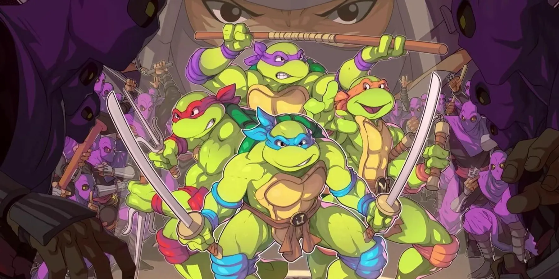 affiche clé de la revanche de shredder des tortues ninja adolescentes mutantes