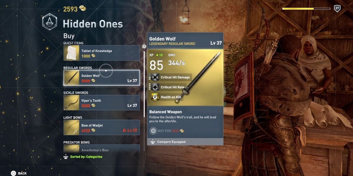 Loup d'Or dans Assassin’s Creed Origins