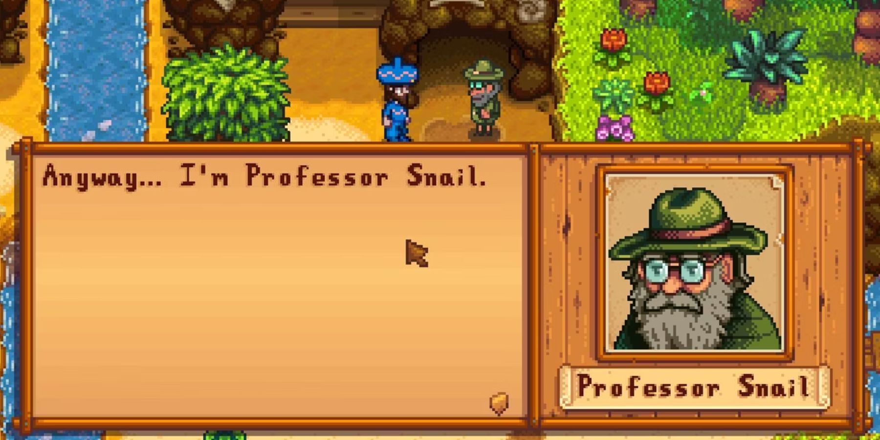 Professor Snail in Stardew Valley