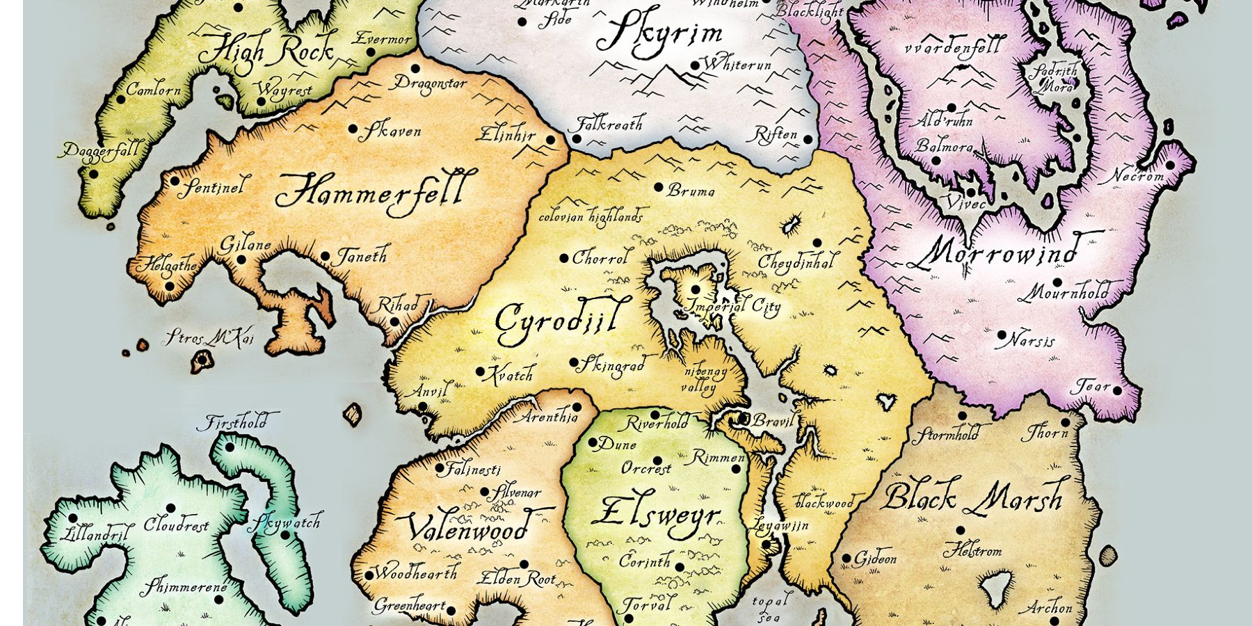 Tamriel map
