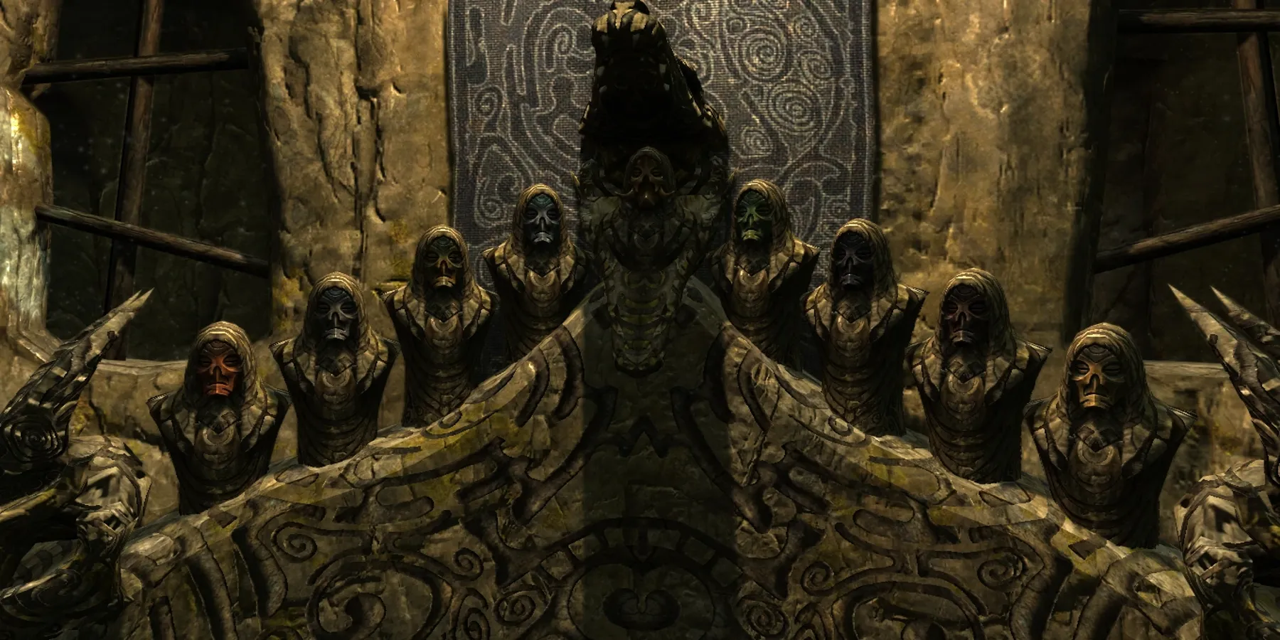 Máscaras de los sacerdotes dragón en Skyrim