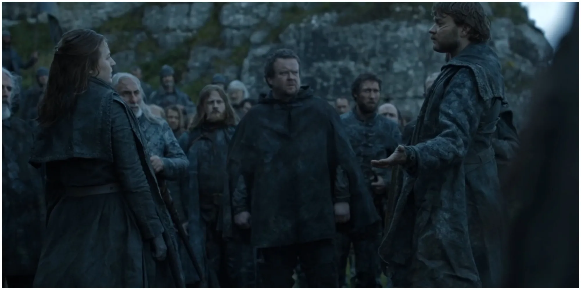Yara and Euron Greyjoy in Game of Thrones.