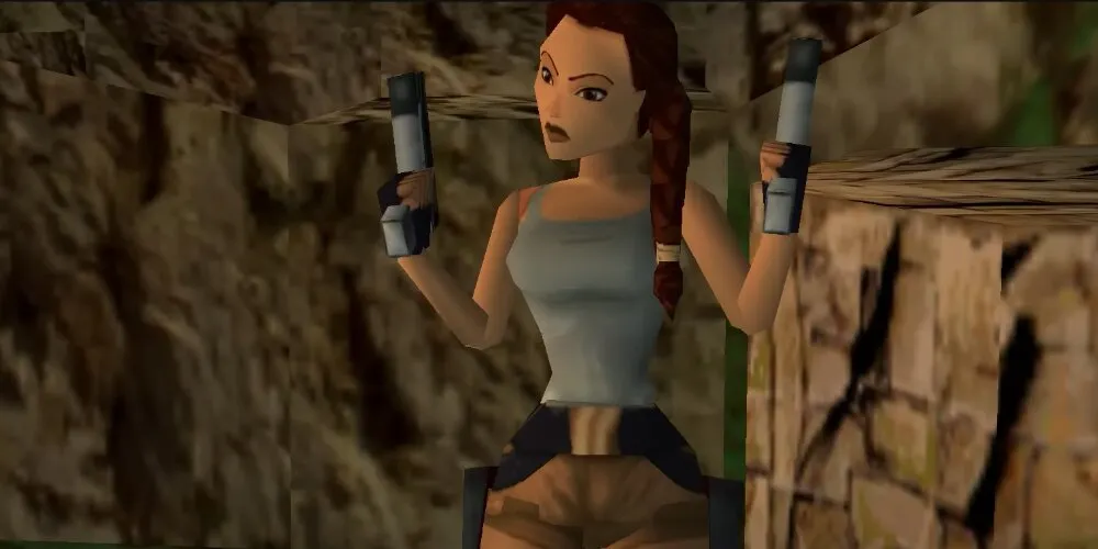 Lara con le sue pistole doppie