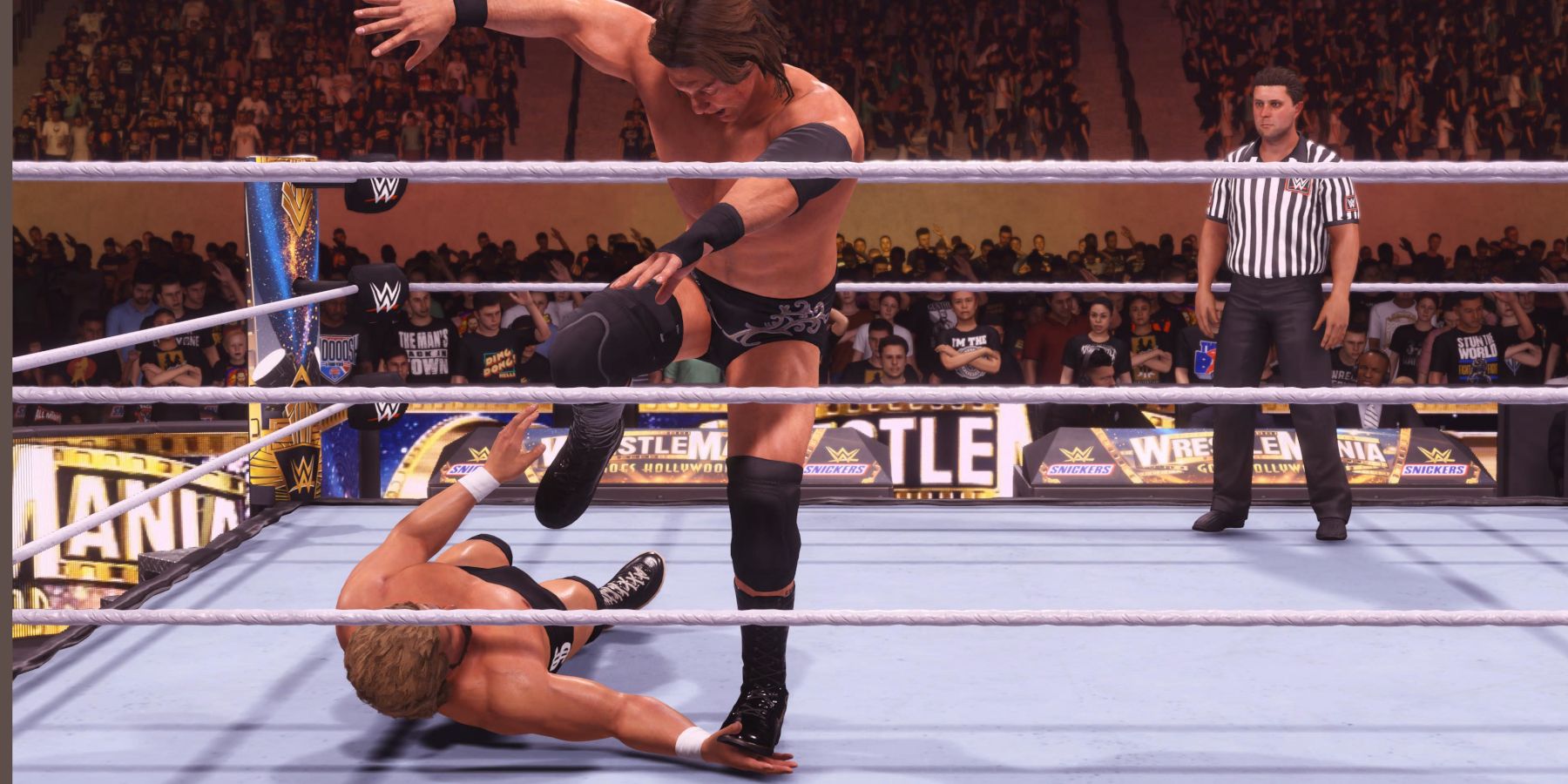 WWE 2K24 Regal stomping Dibiase's Arm