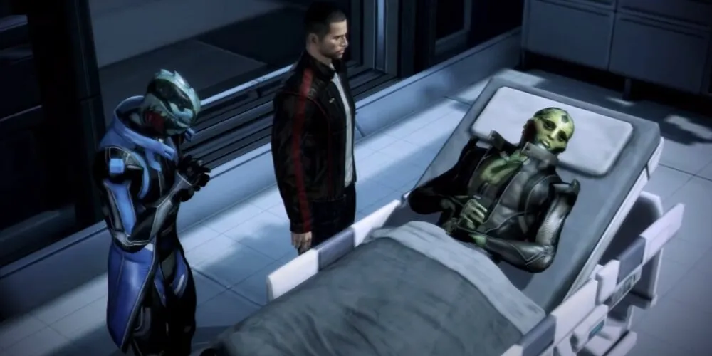 Thane muore con Shepard e Kolyat accanto a lui