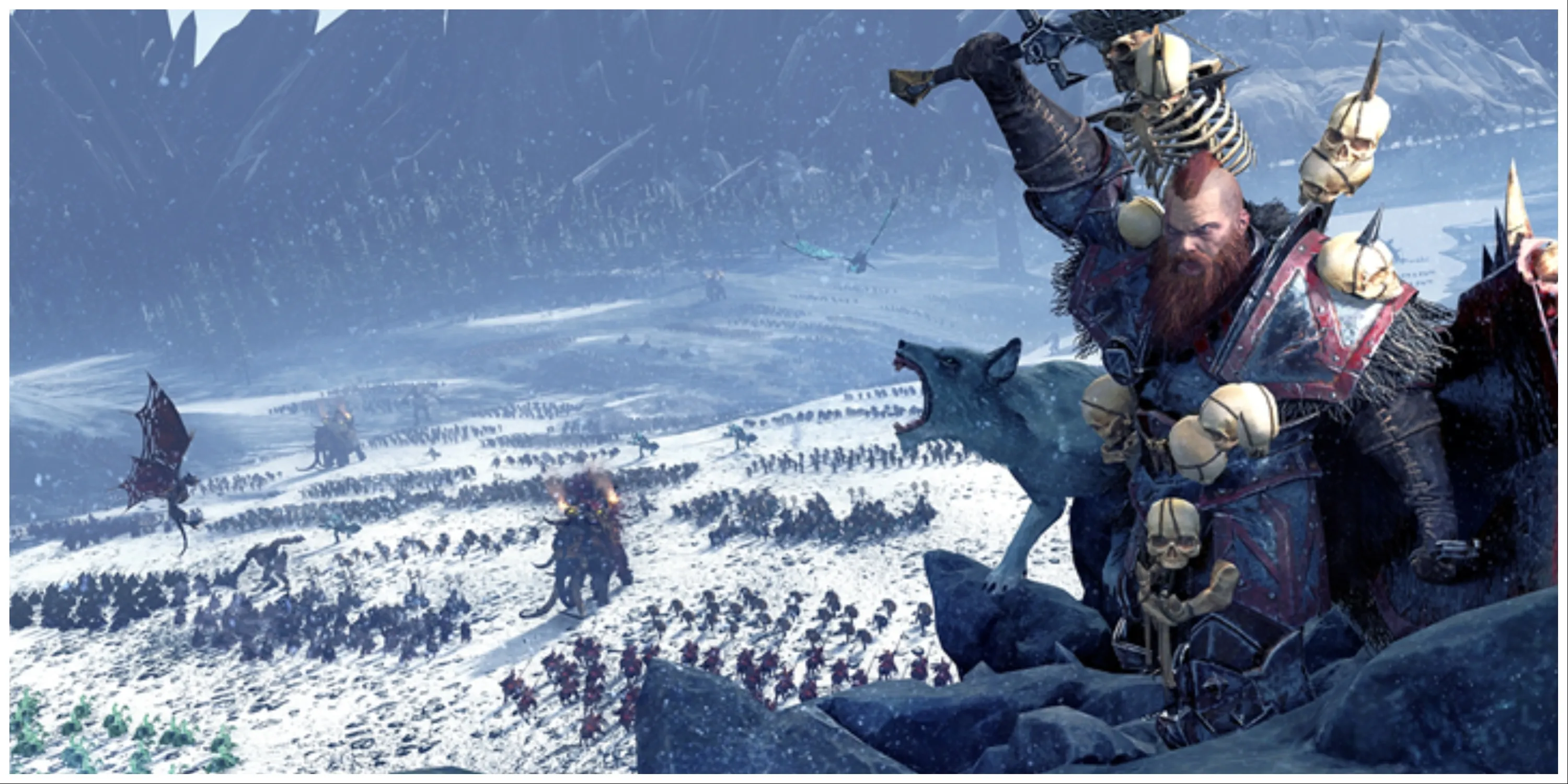Une armée Norscan marchant vers la bataille dans Total War 2