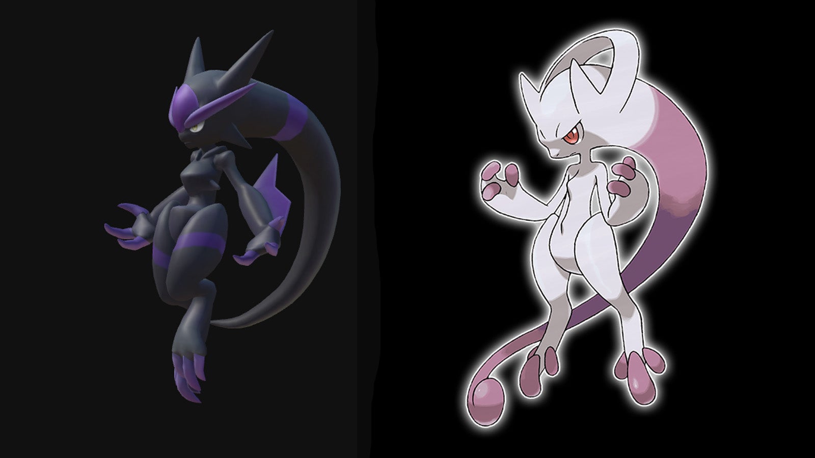 Comparaison d'image de Mutant Sombre et Méga Mewtwo Y