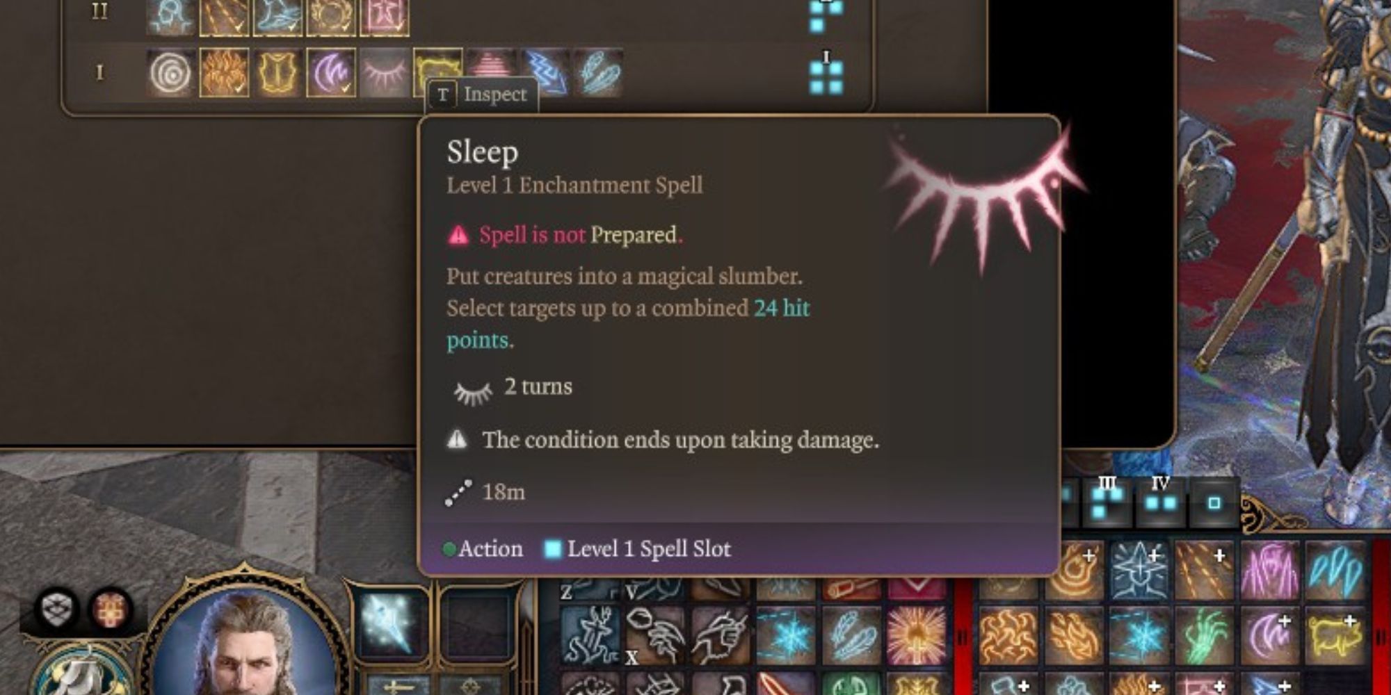 L'incantesimo Sonno in Baldur's Gate 3
