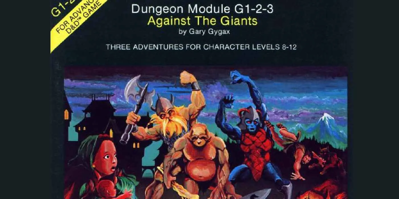 O módulo de campaGameTopic de D&D Against the Giants por Gary Gygax